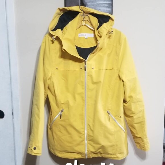 Cleo Jacket Medium Yellow Modern Outerwear Sporty Activewear Hood - Picture 1 of 8